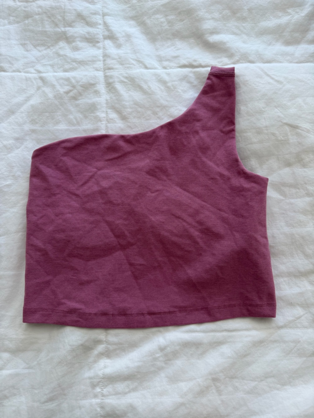Beyond Yoga One-Shoulder Top in Berry